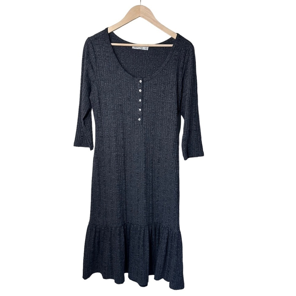 Summer & Sage Ribbed Grey Dress Size XL NWOT